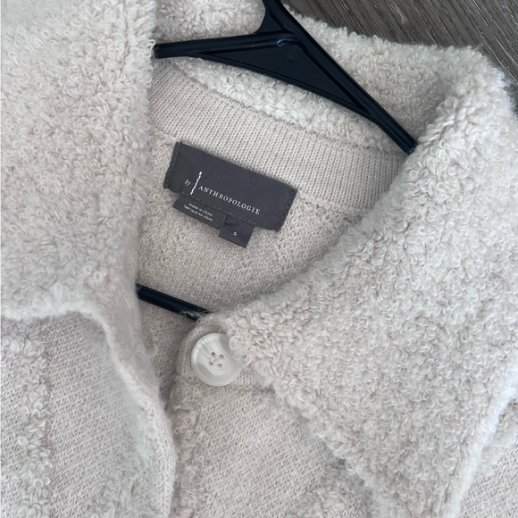 Anthropology Flat White Sweater Coat - Picture 2 of 4